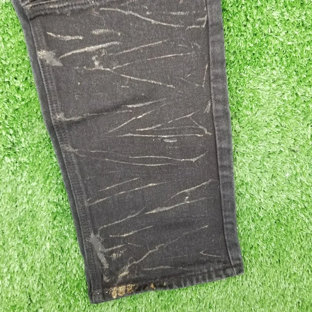 Blue Stitch Jeans Mens 36x32 Black Slim Straight Distressed Zippered Style